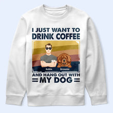 Load image into Gallery viewer, I Just Want to Drink Bourbon &amp; Hang Out with My Dogs - Personalized T-Shirt for Dog Lovers T-shirt PopCulturePrints
