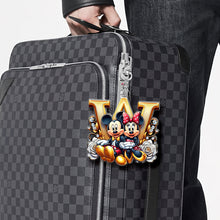 Load image into Gallery viewer, Personalized Mickey and Minnie Alphabet Keychain Keychains PopCulturePrints
