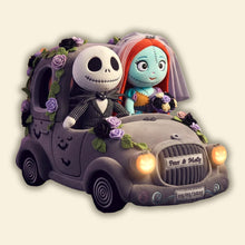 Load image into Gallery viewer, “Celebrate Your Love with a Spooky Twist” - Spooky Bride &amp; Groom Pillow - Personalized Gifts for Couples Pillow PopCulturePrints
