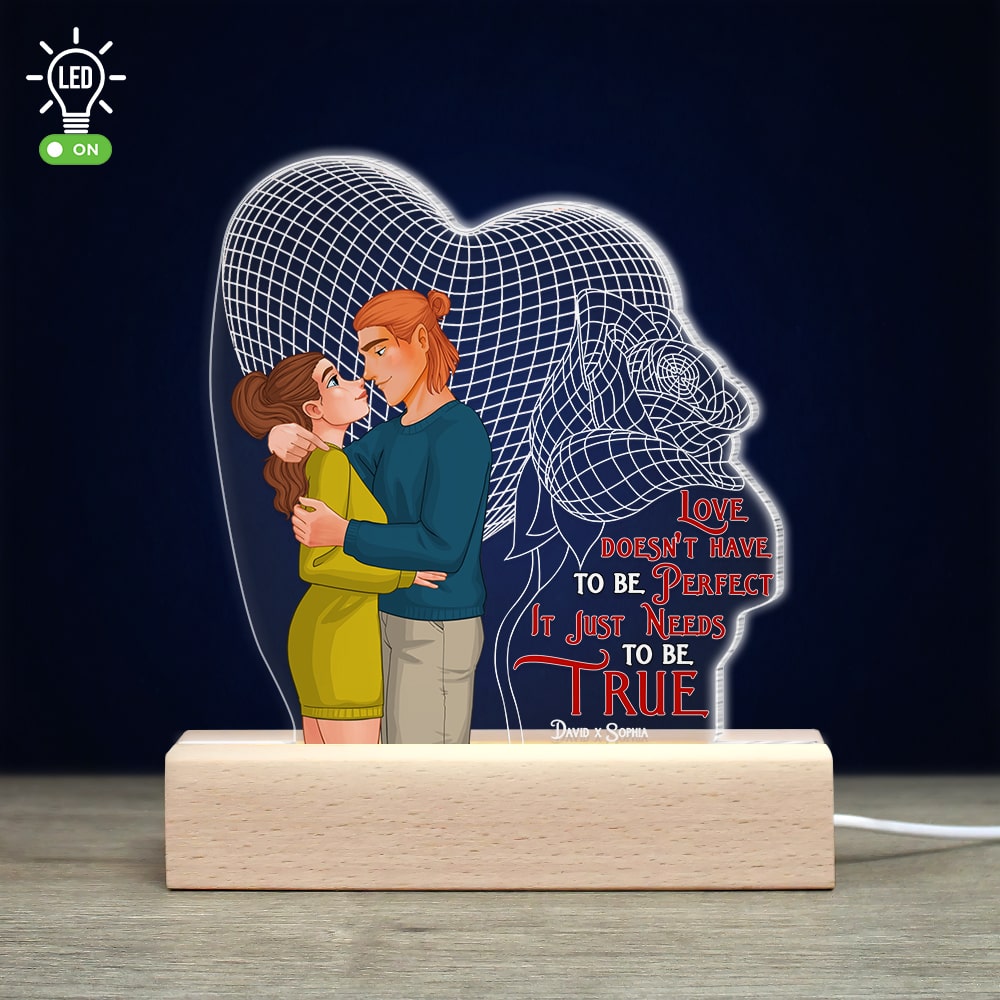 Personalized 3D LED Light - Perfect Love Keepsake for Couples Led Night Light PopCulturePrints