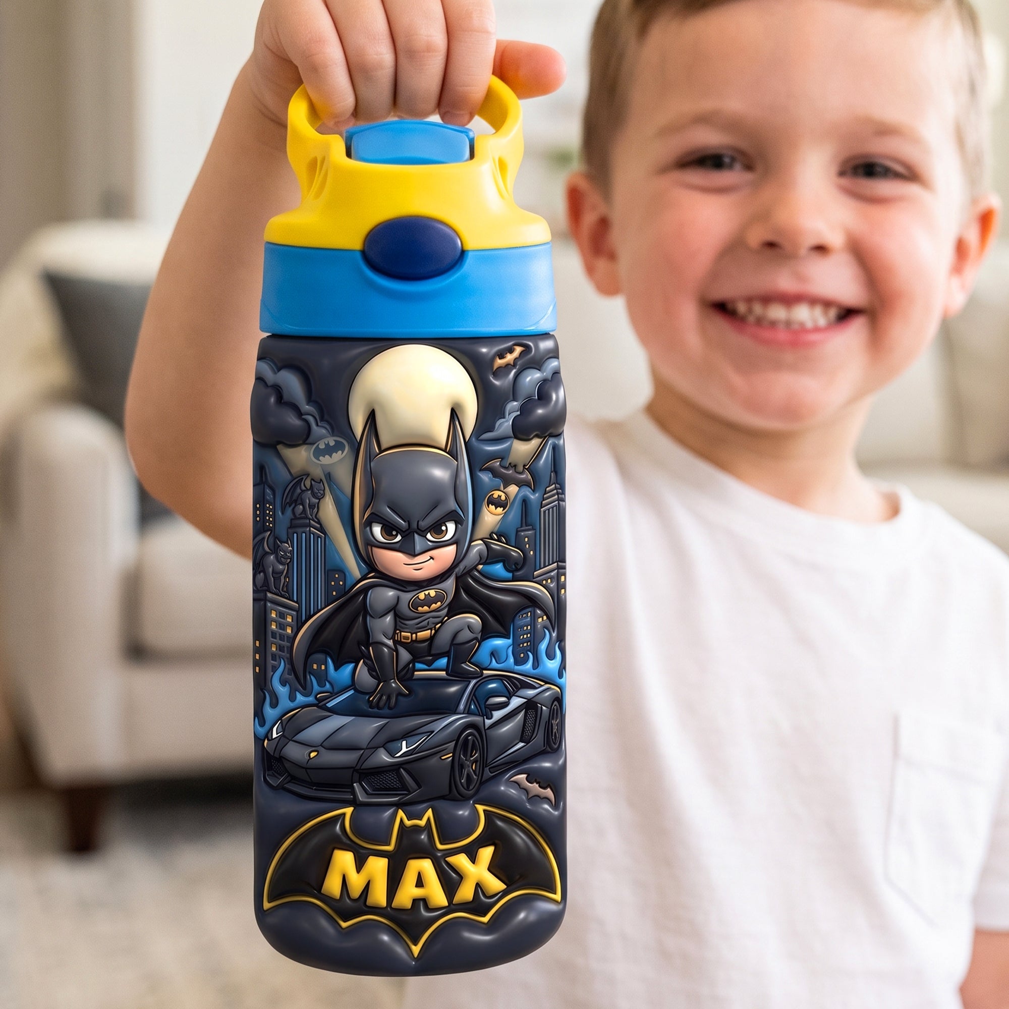 Be Your Own Hero - Personalized Batman Tumbler - Perfect Back to School Gift for Kids