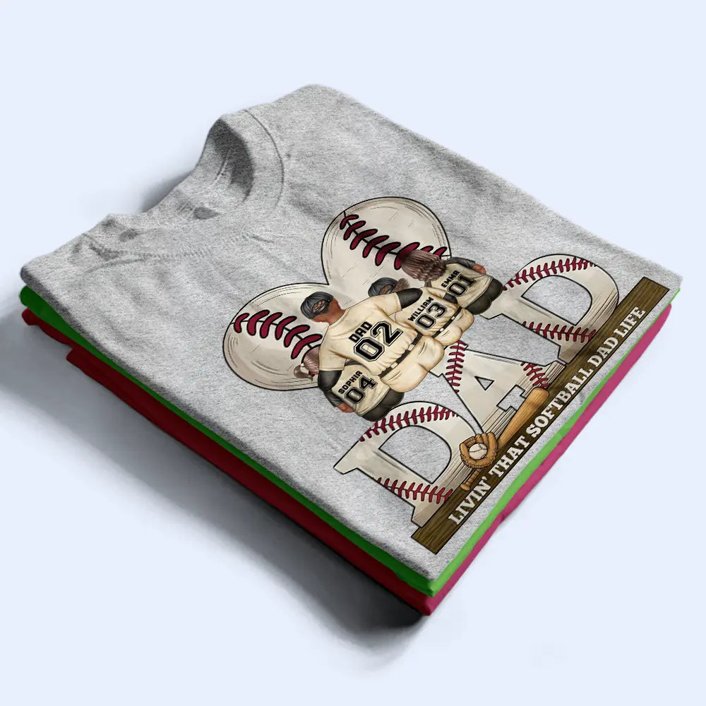 “Best Baseball Dad Ever” - Personalized T-Shirt for Dads, Grandpas & Baseball Lovers T-shirt PopCulturePrints