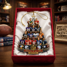 Load image into Gallery viewer, "Celebrate the Legends of the Gridiron" - Personalized Christmas Ornament for Sports Lovers
