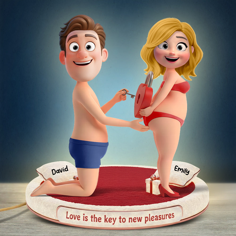 Love Is The Key Light Box - Personalized Gifts for Couples Light Box PopCulturePrints