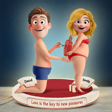 Load image into Gallery viewer, Love Is The Key Light Box - Personalized Gifts for Couples Light Box PopCulturePrints
