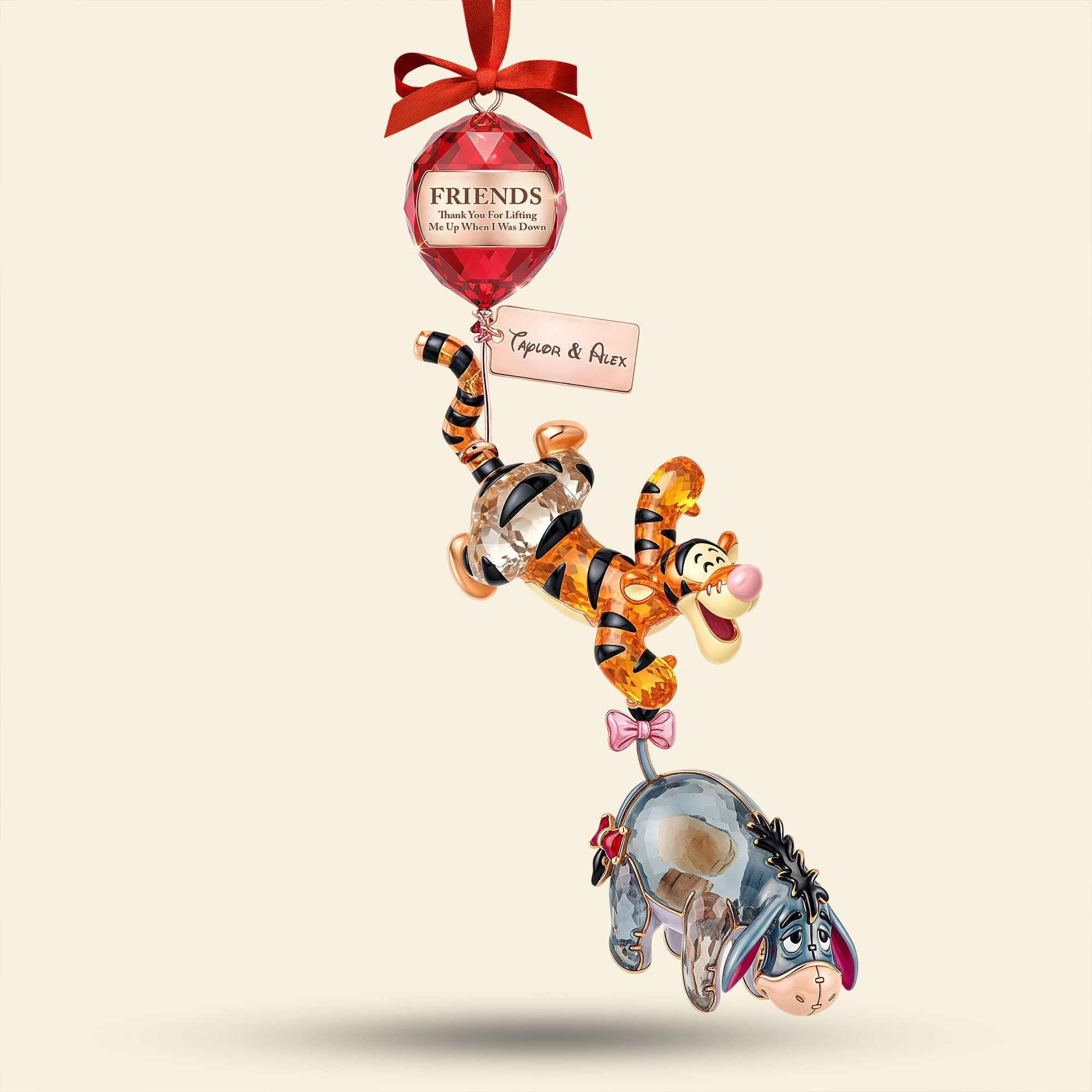 Good Friends Lift Each Other Up Ornament - Personalized Gift for Best Friends Ornament PopCulturePrints