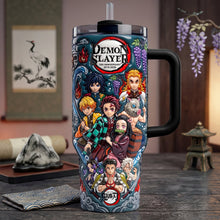 Load image into Gallery viewer, Embrace the Spirit of Adventure - Attack Squad 40oz Tumbler With Handle - Personalized Gift for Anime Fans, Friends, and Family Tumbler Cup PopCulturePrints
