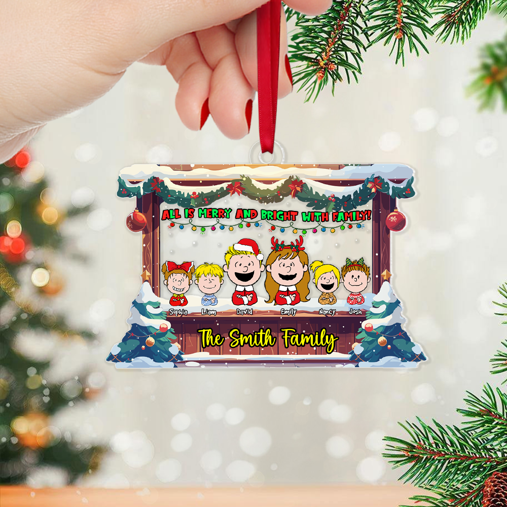 Custom Family Christmas Acrylic Ornament