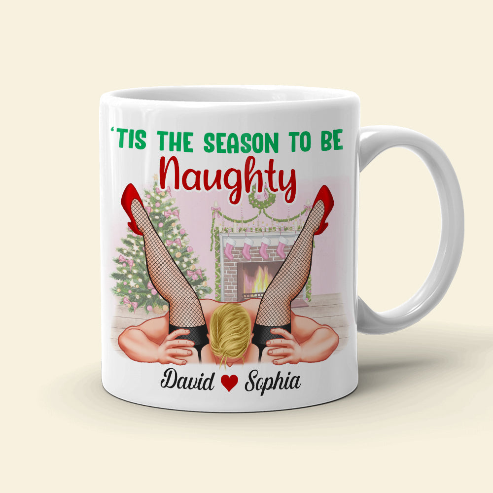 Custom Naughty Christmas Couple Coffee Mugs