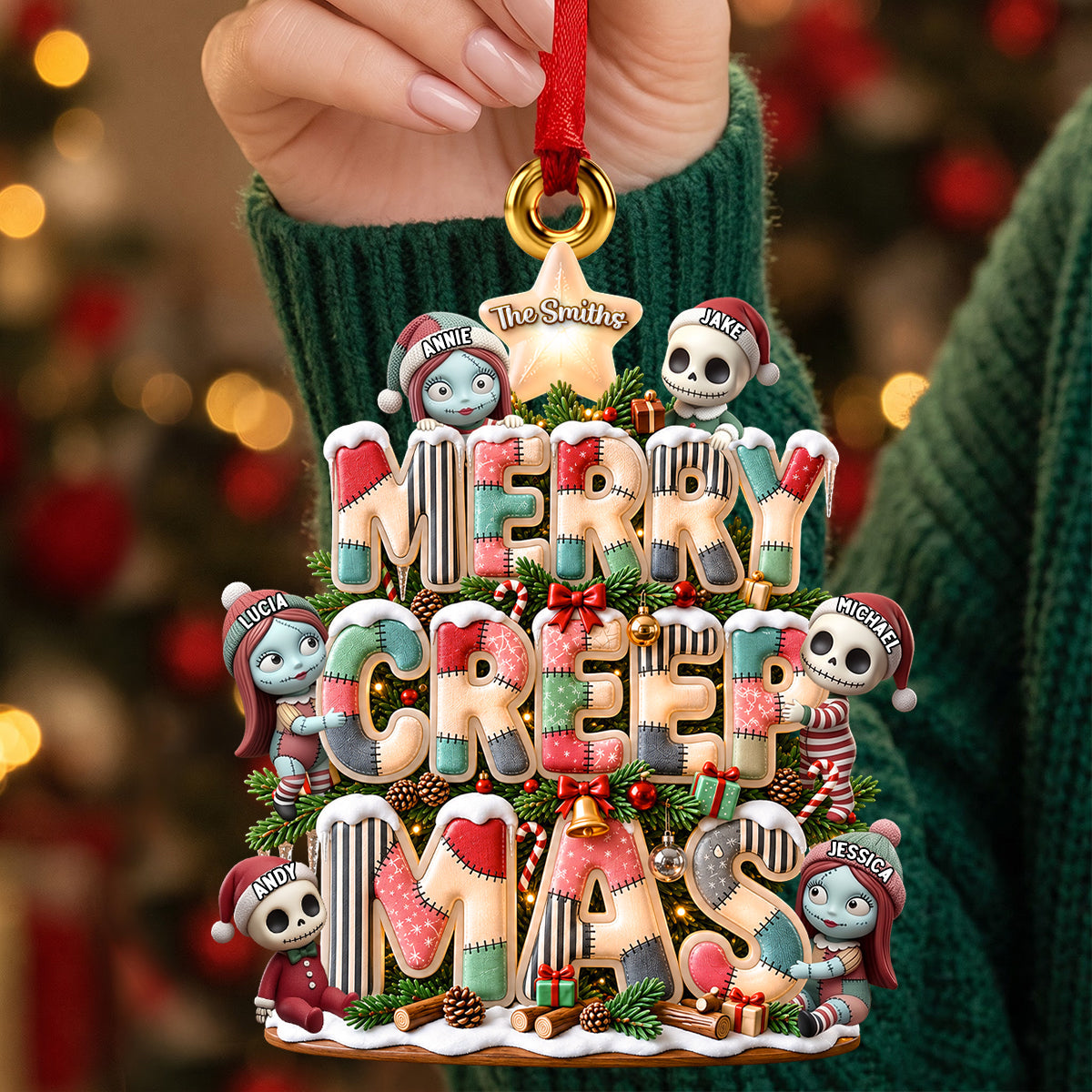 Merry Creepmas Christmas Ornament - Personalized & Unique Holiday Gift