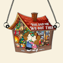 Load image into Gallery viewer, Personalized Christmas Acrylic Ornament for Couples - You and Me, We Got This
