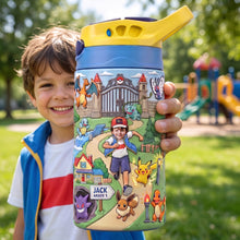 Load image into Gallery viewer, "Capture the Adventure!" - Cute Creature Kid Tumbler - Personalized Custom Photo Gift for Kids
