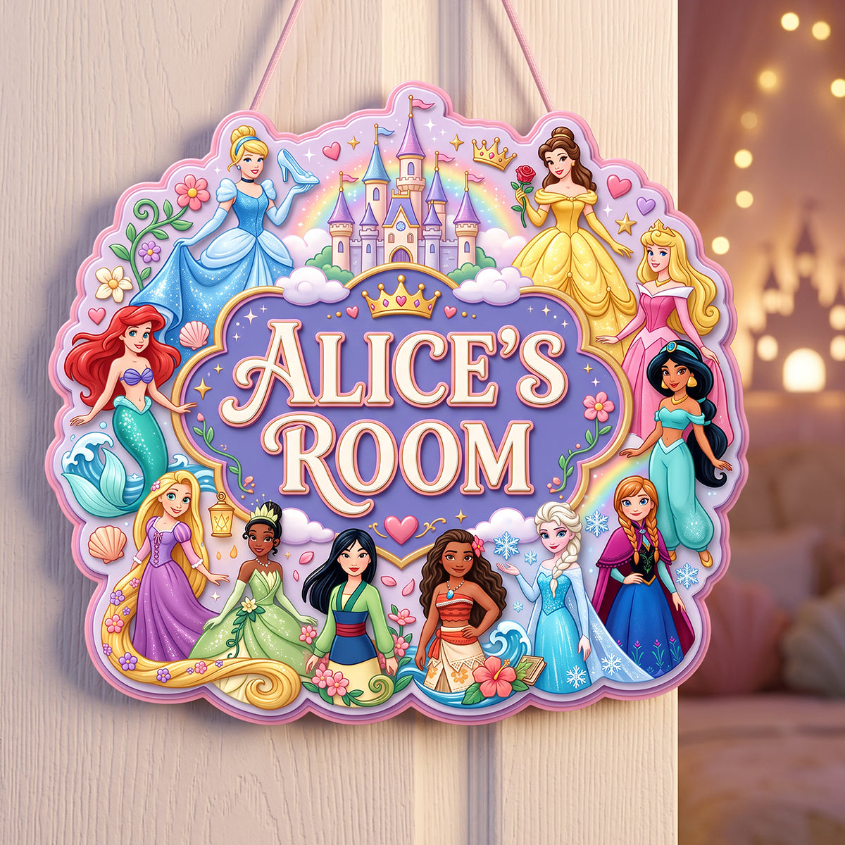 Every Princess Needs a Special Place - Fairytale Room Door Acrylic Sign - Personalized Gift for Kids