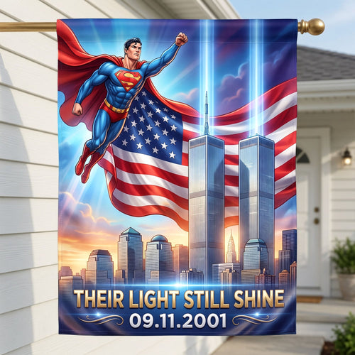Their Light Still Shine - Personalized House Flag for Patriots Flag PopCulturePrints