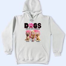 Load image into Gallery viewer, Dogs Are My Love Language 3D Effect - Personalized T-Shirt T-shirt PopCulturePrints
