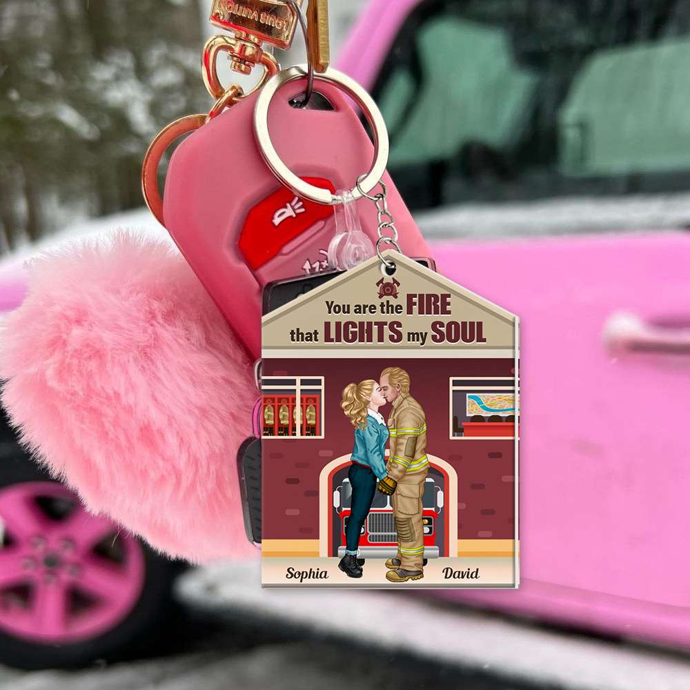 Personalized Keychain: You're The Fire That Lights My Soul Keychains PopCulturePrints