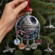 Load image into Gallery viewer, “Celebrate the Galaxy This Christmas!” - Personalized Sci-Fi Space Christmas Ornament - Custom Gift for Family and Friends Ornament PopCulturePrints
