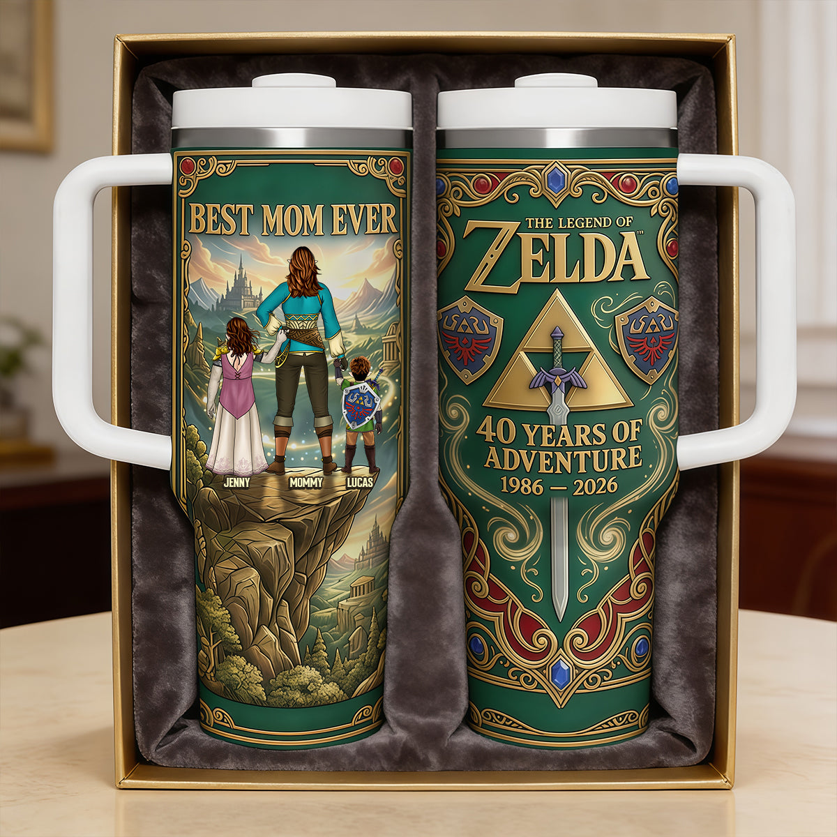 Best Mom Ever - Personalized Legendary Adventure Mom Tumbler | Custom Gift for Mom, Grandma, and More Tumbler Cup PopCulturePrints