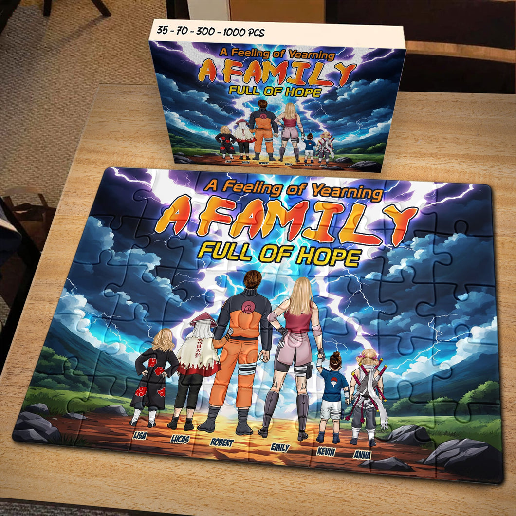 Custom Anime Family Jigsaw Puzzle - A Family Full of Hope Jigsaw Puzzles PopCulturePrints
