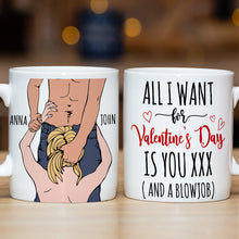 Load image into Gallery viewer, Custom Couples Coffee Mug – All I Want for Valentine&#39;s Day Is You Coffee Mug PopCulturePrints
