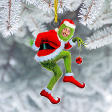 Load image into Gallery viewer, Custom Holiday Grinch Photo Christmas Ornament Ornament PopCulturePrints
