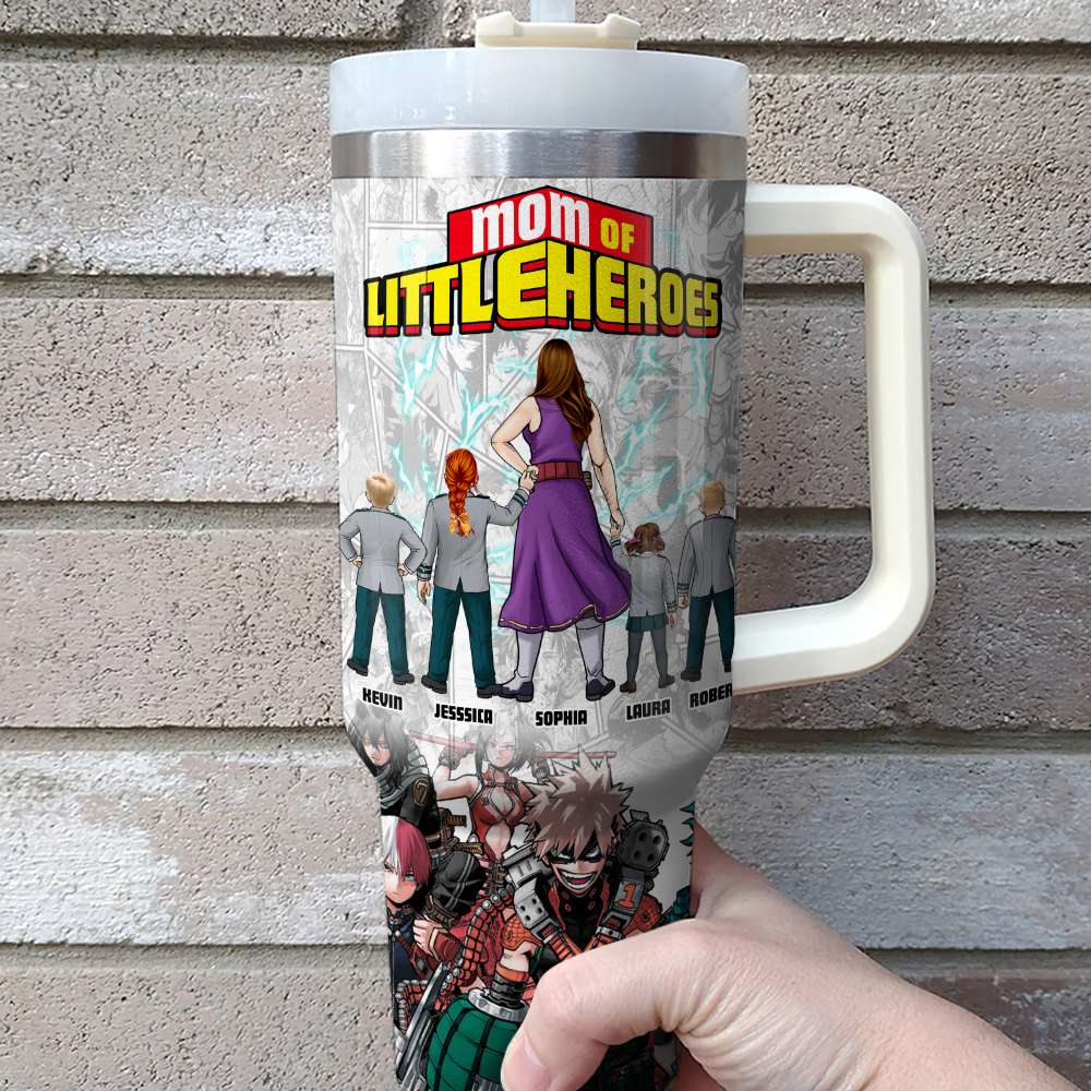Custom 'Mom of Little Heroes' Anime Tumbler Tumbler Cup PopCulturePrints