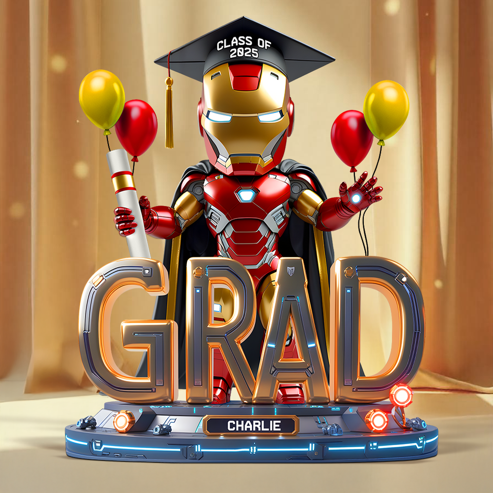 Graduation Iron Plaque - Personalized Gift For Graduates Shaped Plaques PopCulturePrints
