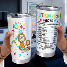 Load image into Gallery viewer, Supportive Mom Facts - Personalized Tumbler for Autism Moms Tumbler Cup PopCulturePrints
