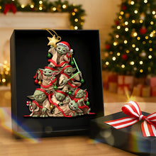 Load image into Gallery viewer, Celebrate the Season with Playful Green Holiday Tower Ornament - Personalized Gift for All Ages Ornament PopCulturePrints
