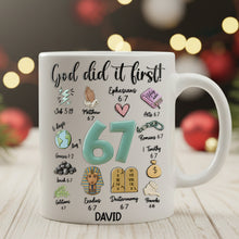 Load image into Gallery viewer, God Did It First! - Personalized Christian Coffee Mug for Faith Lovers Coffee Mug PopCulturePrints
