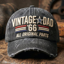 Load image into Gallery viewer, “Vintage Dad '66 - All Original Parts” - Personalized Classic Cap for Dads and Grandpas Caps PopCulturePrints

