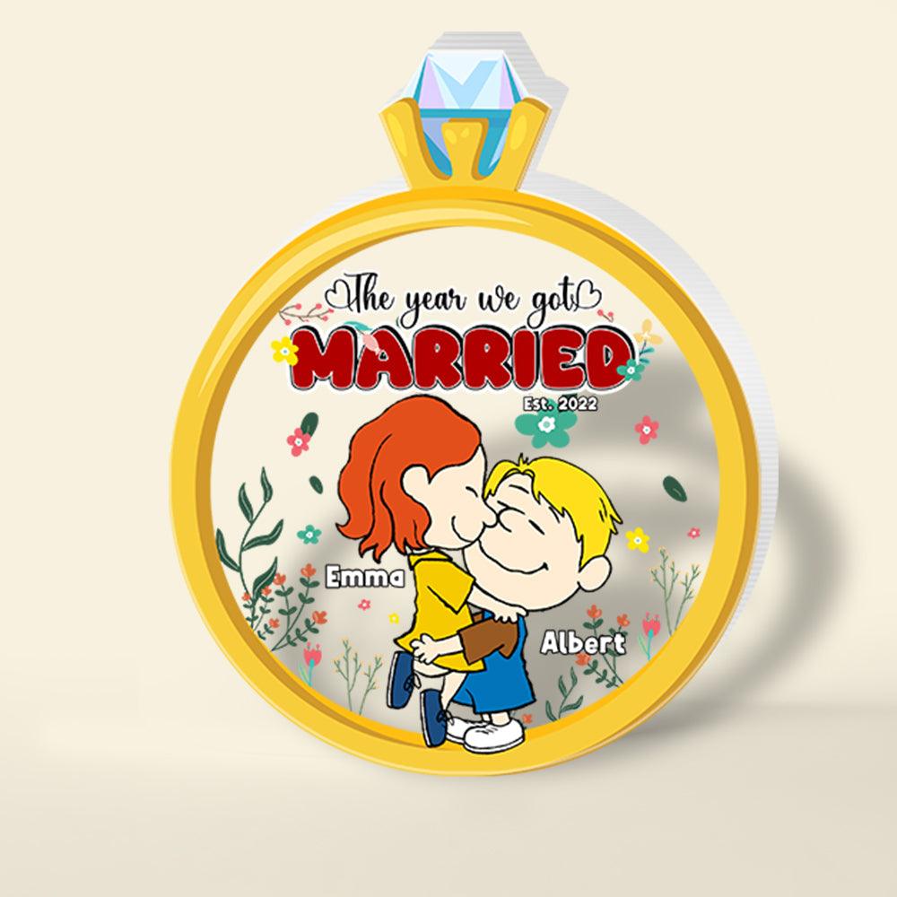 Personalized Acrylic Plaque for Couples - We Got Married Shaped Plaques PopCulturePrints