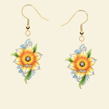 Load image into Gallery viewer, Illuminate Your Spirit with Personalized Birth Month Flower Earrings - A Unique Gift for Her Earrings PopCulturePrints
