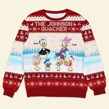 Load image into Gallery viewer, Personalized Family Christmas Sweater - The Quacker Design Ugly Christmas Sweater PopCulturePrints
