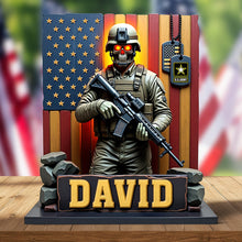 Load image into Gallery viewer, Courage in Service, Personalized Veteran Military Plaque - Gift for Heroes Shaped Plaques PopCulturePrints
