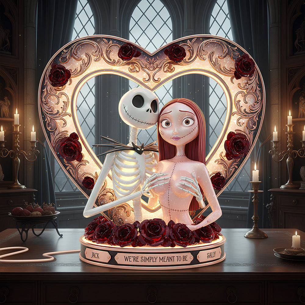 We're Simply Meant to Be - Naughty Spooky Couple Light Box - Personalized Gift for Couples Light Box PopCulturePrints