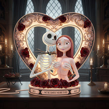 Load image into Gallery viewer, We're Simply Meant to Be - Naughty Spooky Couple Light Box - Personalized Gift for Couples Light Box PopCulturePrints
