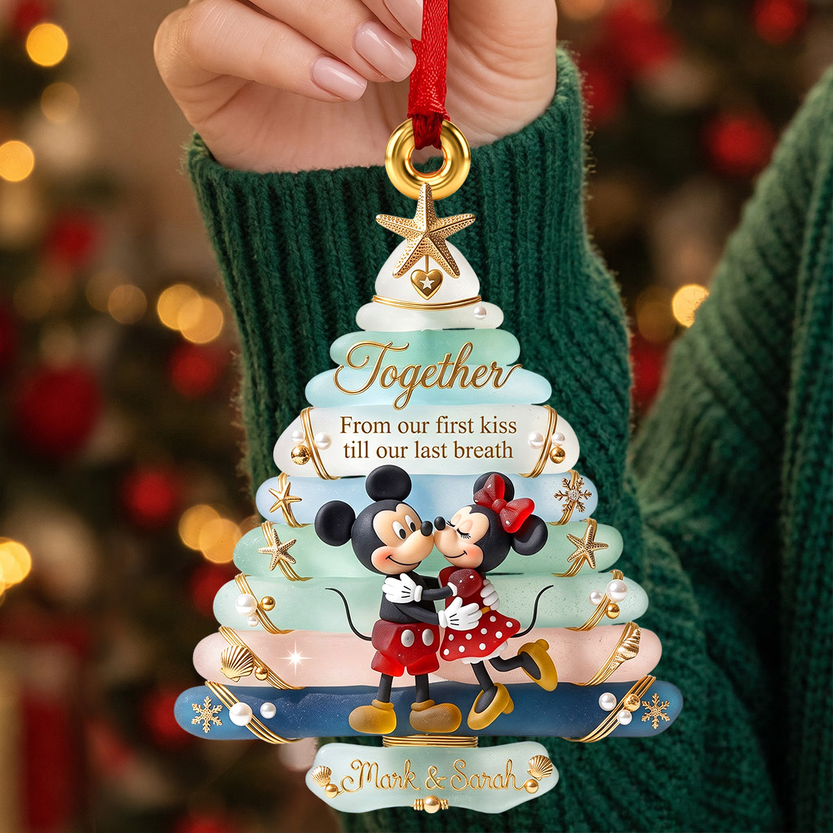 Together Forever - Personalized Lovely Couple Christmas Ornament