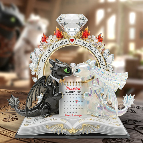 I'll Love You Until I'm Old and Toothless - Personalized Couple Acrylic Plaque Shaped Plaques PopCulturePrints