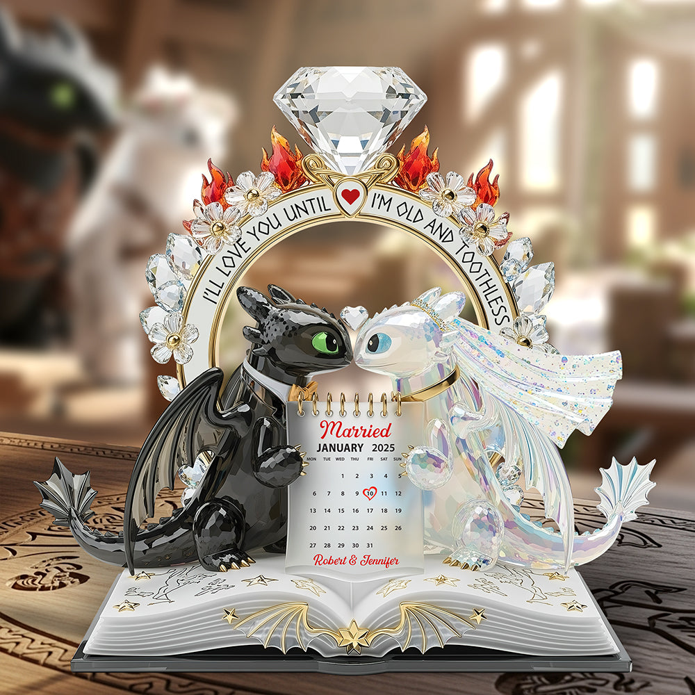 I'll Love You Until I'm Old and Toothless - Personalized Couple Acrylic Plaque Shaped Plaques PopCulturePrints