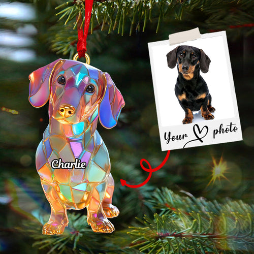 “The Purr-fect Gift for Dog Lovers” – Personalized Acrylic Ornament for Christmas – Custom Photo Gift for Pet Owners Ornament PopCulturePrints