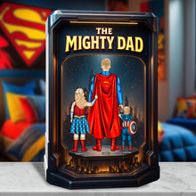 Load image into Gallery viewer, The Mighty Dad - &#39;A Hero in Our Eyes&#39; - Personalized Acrylic Plaque Gift for Dad, Grandpa &amp; Father Figures Shaped Plaques PopCulturePrints
