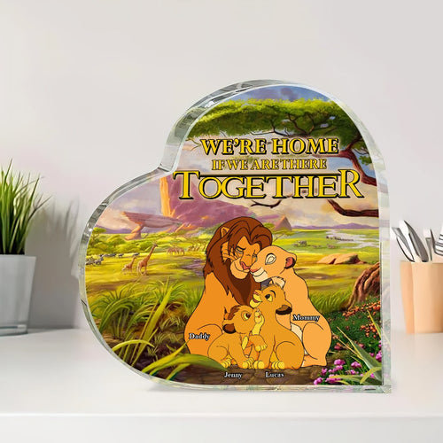 Personalized Family Heart Plaque - Together We're Home Shaped Plaques PopCulturePrints