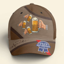 Load image into Gallery viewer, Customizable Grandpa Beer Mug Cap - Best Grandpa Ever
