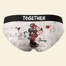Load image into Gallery viewer, Personalized Couple Boxers - Together &amp; Forever Design Boxer Briefs PopCulturePrints
