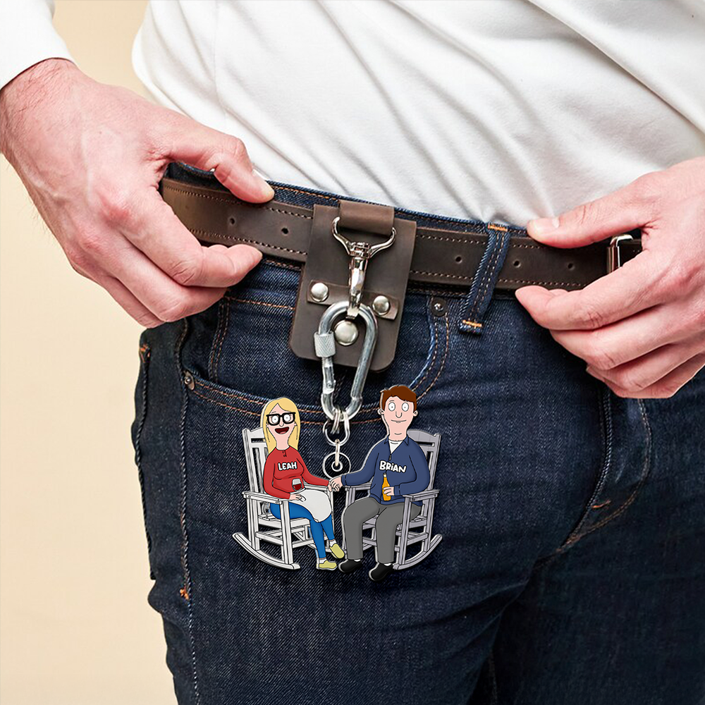 Personalized Couple Keychain - Unique Valentine's Day Gifts for Lovers Keychains PopCulturePrints