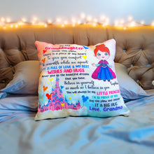 Load image into Gallery viewer, Personalized Granddaughter Gift Pillow - Proud of You Message Pillow PopCulturePrints
