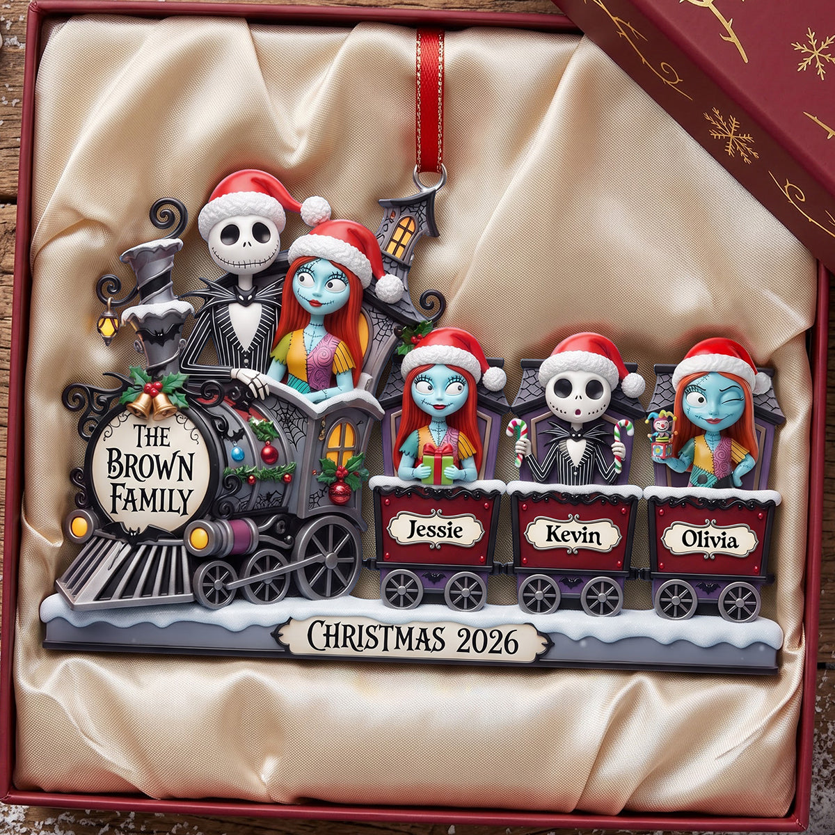 "Bring Holiday Cheer to Your Home" - Spooky Family Acrylic Ornament, Personalized Christmas Gift for Family and Friends