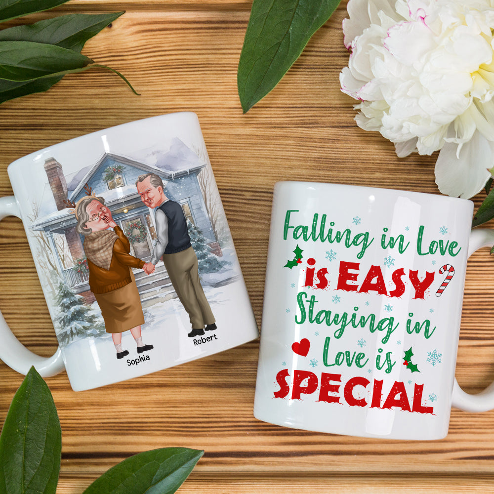 Personalized Old Couple Coffee Mug - Love is Special Gift