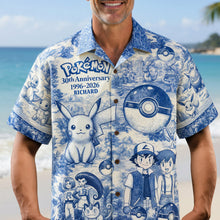Load image into Gallery viewer, Lovely Characters Celebrate 30th Anniversary Toile De Jouy Hawaiian Shirt - Personalized Gifts 01huqn180626 Hawaiian Shirts PopCulturePrints
